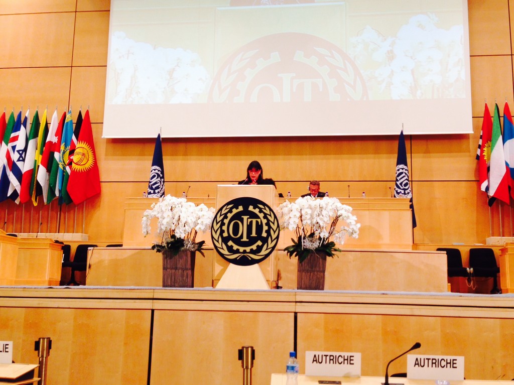 Ministra Javiera Blanco en la OIT
